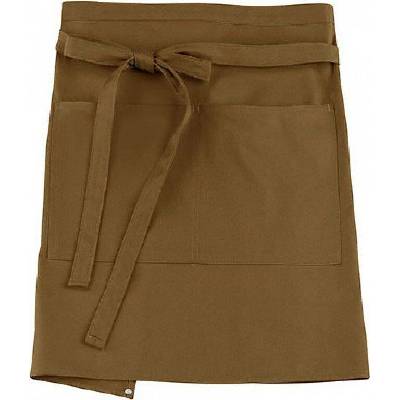 CG Workwear Gastro zástěra Roma s kapsami odolná proti pomačkání Béžová CGW1262