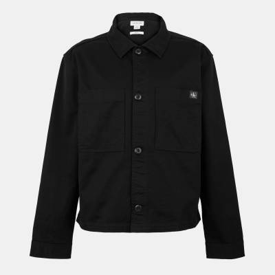 Calvin Klein Jeans Men's CKJ Woven Box Boxy Fit Overshirt - Black UB1