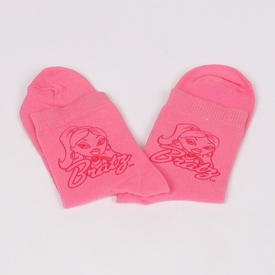 Детски чорапи в розов цвят с картинка на момиче