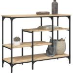 vidaXL Конзолна маса с рафтове, сонома дъб, 100x35x75 cм (837788)