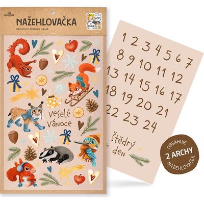 Lesní svět Nažehlovačka L 047 - Adventní kalendář