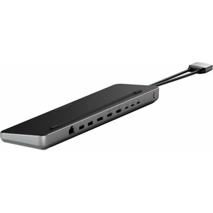 Satechi Докинг станция Satechi ST-DDSM, от 2x USB-C към 1x USB-C(PD), 2x USB-C, 2x USB-A, 1x DisplayPort, 2x HDMI, 1x RJ45, 1x M. 2 слот, сива (ST-DDSM)