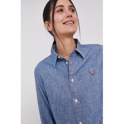 Ralph Lauren Памучна риза Polo Ralph Lauren дамска със стандартна кройка с класическа яка 211806182001 (211806182001)