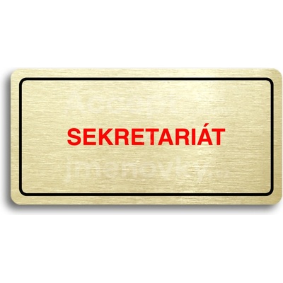 ACCEPT Piktogram SEKRETARIÁT - zlatá tabulka - barevný tisk