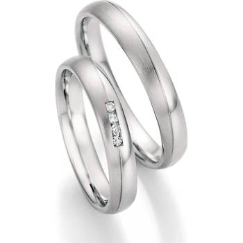 Snubní prsteny z oceli s diamanty SP-22130