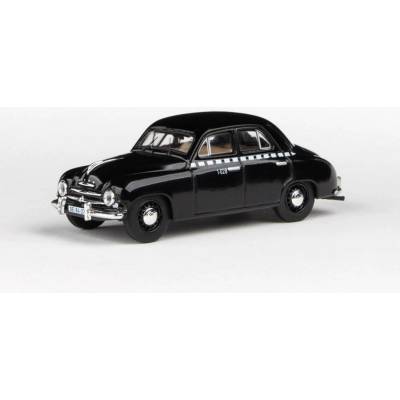 Abrex TAXI Černý škoda 1201 SEDAN 1956 1:43