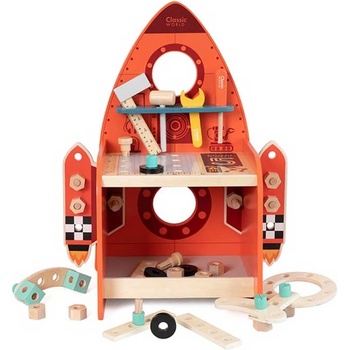 Classic World Детска дървена работна маса - Ракета (cw50574)