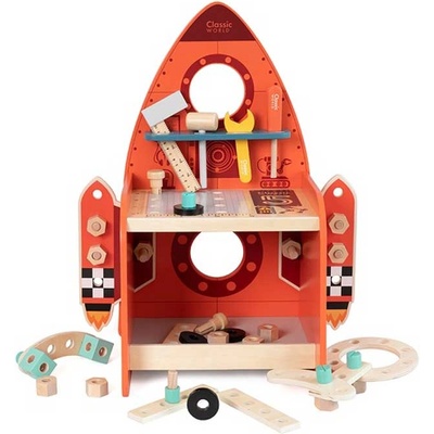 Classic World Детска дървена работна маса - Ракета (cw50574)