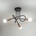 Helam LED плафон OXFORD 3xE27/15W/230V, черен (HE0568)