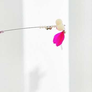 Image 1 of Nunbell Cat Playing Rod играчка за котка тип въдица с топчета и пера