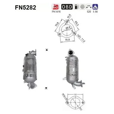 AS Filtr pevných částic ASA FN5282