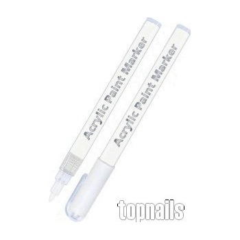 Topnails Zdobiace akrylové pero biele 3 ml