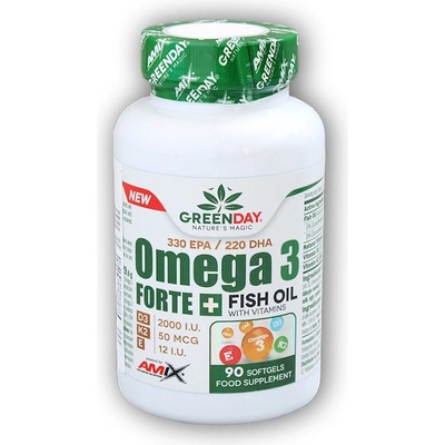 Amix GreenDay Omega 3 Forte 330/220 mg + D3 K2 Vitamin E 90 kapslí