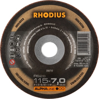 Rhodius |Brúsny kotúč 180 x 7,0 x 22,23 mm 208734