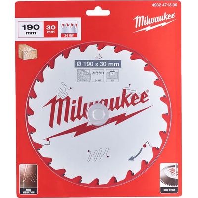Milwaukee Циркулярен диск за дърво 190x30x1.6 z24