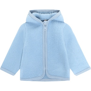 Huttelihut Детско вълнено яке Huttelihut Kid's Jacket Wool Fleece with Hood Merino jacket - Windward Blue - размер 62 (EU) (703-6674-0712)
