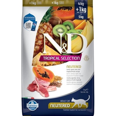 N&D TROPICAL SELECTION Cat LG Lamb Neutered 4 kg