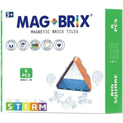 MAGBRIX - Velké magnetické čtverce 6ks