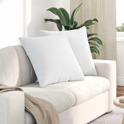 vidaXL Диван възглавници 2 pcs Бяло 60 x 60 cm текстил (42014008)