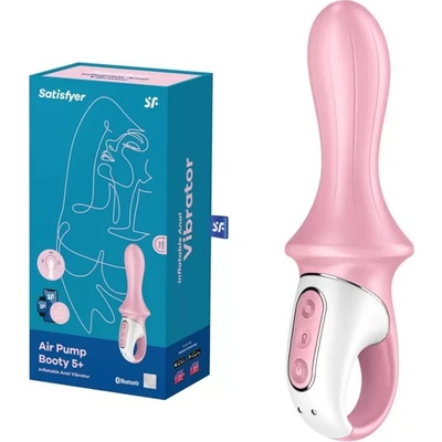 Надуваем анален и G-spot вибратор, смарт, 17, 5см. - Air Pump Booty 5+ (SATISFY374)