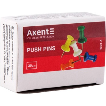 Пинове за коркова дъска Axent 30 бр (1904005-4203-А)