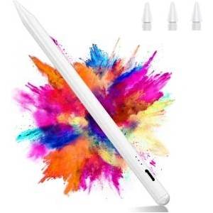 Variglas Stylus for iPad 2018-2026, 2 x Fast Charging, Pixel-Perfect Accuracy, Palm Rejection, compatible with iPad 11(A16)/10/9/8/7/6, Pro M5/M4/13/12.9/11, Air 3/4/5/M2/M3/M4(2026), Mini 5/6/7 - V-ZG-Pen-01 