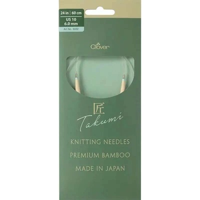 Clover kruhové otočné fixní jehlice Pro Takumi 60cm 6mm