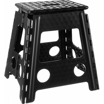 Iso Trade Protišmyková skladacia stolička čierna 39 cm