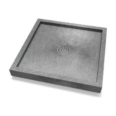 TRANSFORM TRAPLAST Zahradní vanička – 700 × 700 mm, průměr odtoku 120 mm, šedá