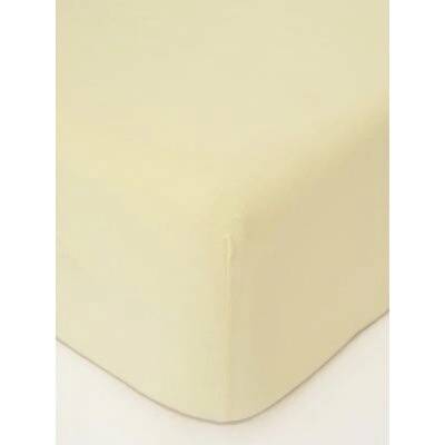 MKLuzkoviny.cz Jersey prostěradlo s elastanem deluxe pastelově žluté 120x200