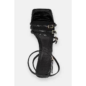 Souliers Martinez сандали обувки със скосена платформа кожени EDEN (EDEN.BLACK)