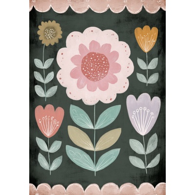 Takoy Panel na ušití deky Wellsoft fleece 140x200 květiny Luviena