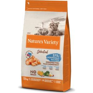  Nature's Variety Cat Selected Norwegian Salmon котешки гранули без зърно - 7кг