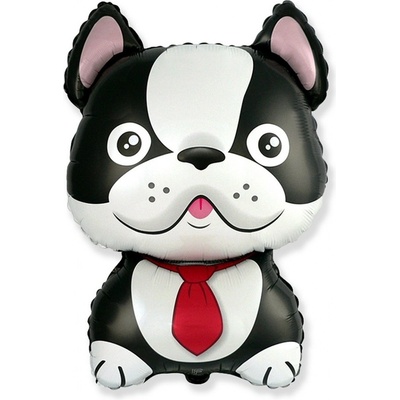 Godan Bulldog černý nafukovací fóliový balónek 61cm
