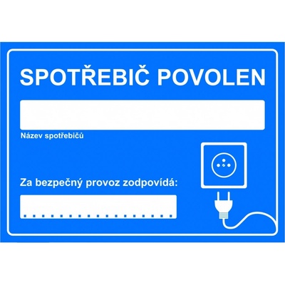Walteco Spotřebič povolen, 210x148mm, samolepka , 20066