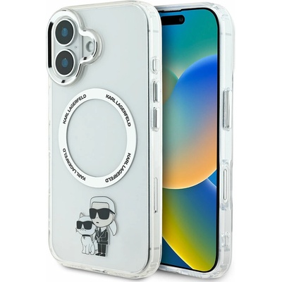 Karl Lagerfeld IML Karl and Choupette kryt s MagSafe pre iPhone 16 - číry 57983122697