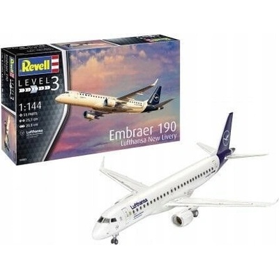 Revell Plastikový model letadla 03883 Embraer 190 Lufthansa New Livery 1:144