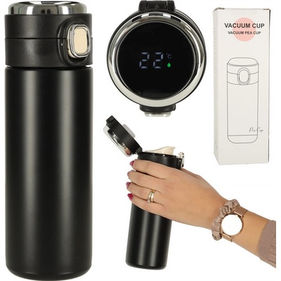 Solex Termoska s teplomerom LED Vacuum Cum 420 ml čierna