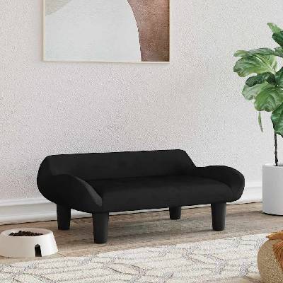 vidaXL Кучешко легло черно 70x40x24 см кадифе (171955)