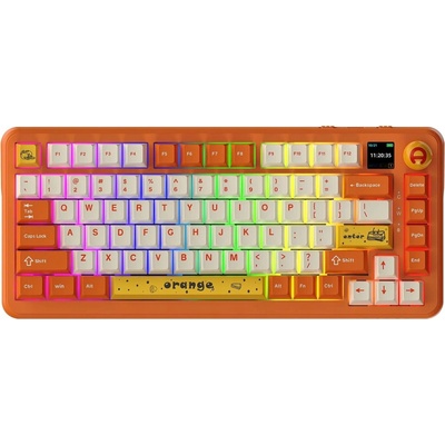 Ajazz AK820 MAX Avocado Switch oranžovo-biela