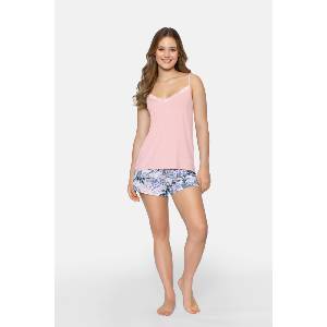 Babella Дамска пижама Piama-Primavera-komplet-Rowo-NiebieskiV-60672-Różowo-Niebieski - Бордо, размер S