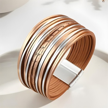 HARAHU Дамски гривна ko-38711 - Розова / Сребриста kp38711 (ko-38711)