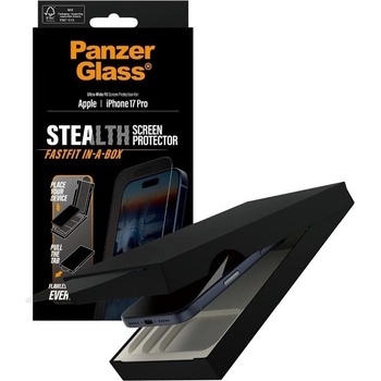 Panzer Стъклен протектор PanzerGlass - Stealth, Fastfit in-a-box, iPhone 17 Pro, прозрачен (5715685026614)
