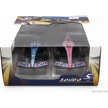 Solido Renault Set 2x F1 A523 Team Bwt Alpine Press Launch Livery N 10 Pierre Gasly N 31 Esteban Ocon 2023 Modrá Černá Růžová 1:18