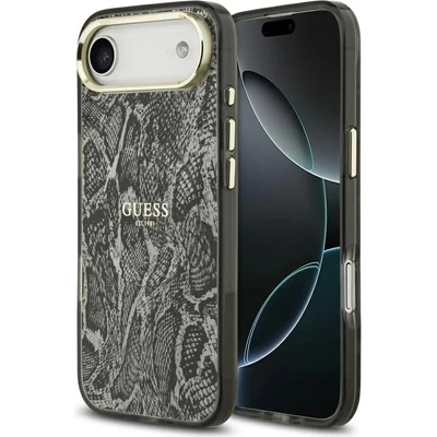 GUESS Калъф Guess Python Pattern MagSafe за iPhone Air - черен (3666339535322)