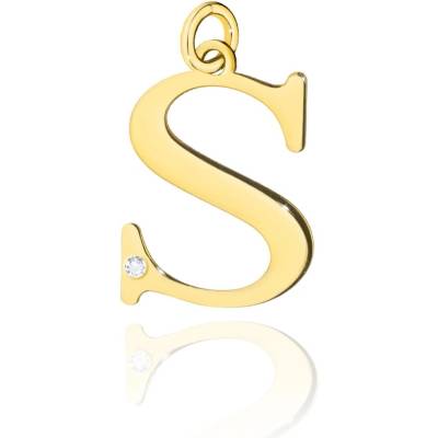 Blink Blink Zlatý prívesok písmeno S s diamantom 4701ZsB
