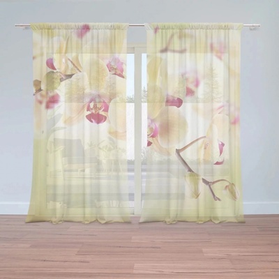 Záclony Orchidej 2: 2 ks - 150x250 cm - Sablio