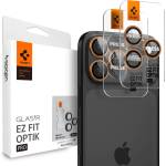 Spigen 2 комплекта предпазни стъклени лещи за камерата на iPhone 17 Pro, iPhone 17 Pro Max, iPhone 16 Pro, iPhone 16 Pro Max, iPhone 15 Pro, iPhone 15 Pro Max, iPhone 14 Pro, iPhone 14 Pro Max - Spigen Glass