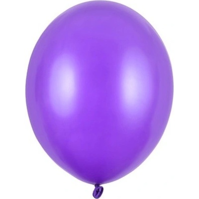 PartyDeco Balónky latexové metalické fialové 12 cm
