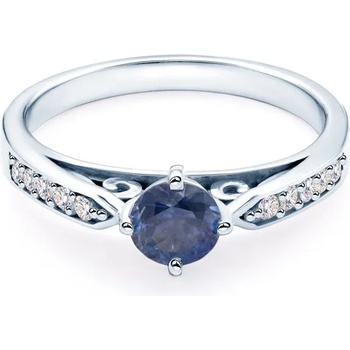 Image 1 of SAVICKI Годежен пръстен savicki: бяло злато, син сапфир
